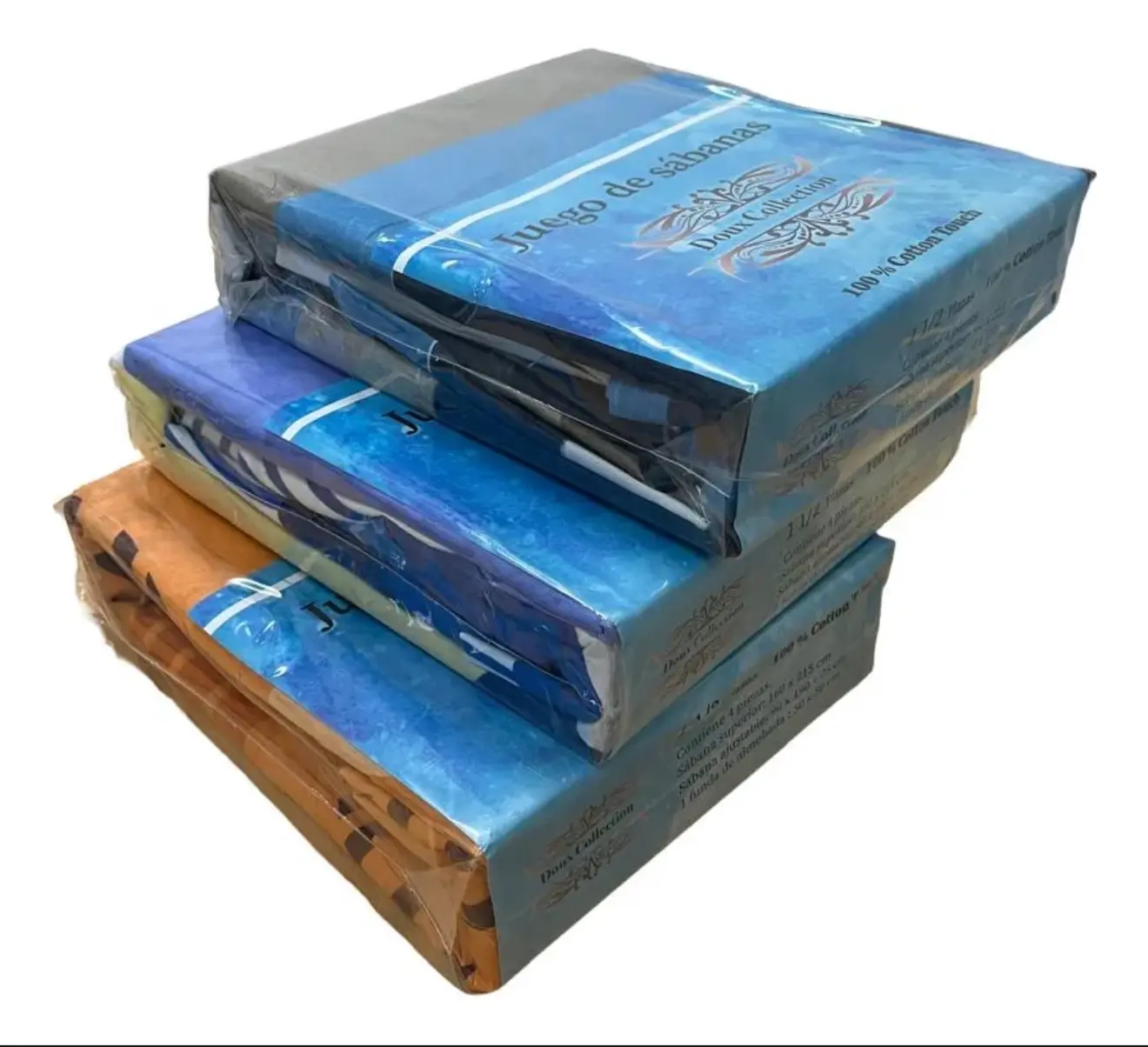 Juego Sabanas Economicas Doux Collection 2 1/2 Plazas (4 Piezas)