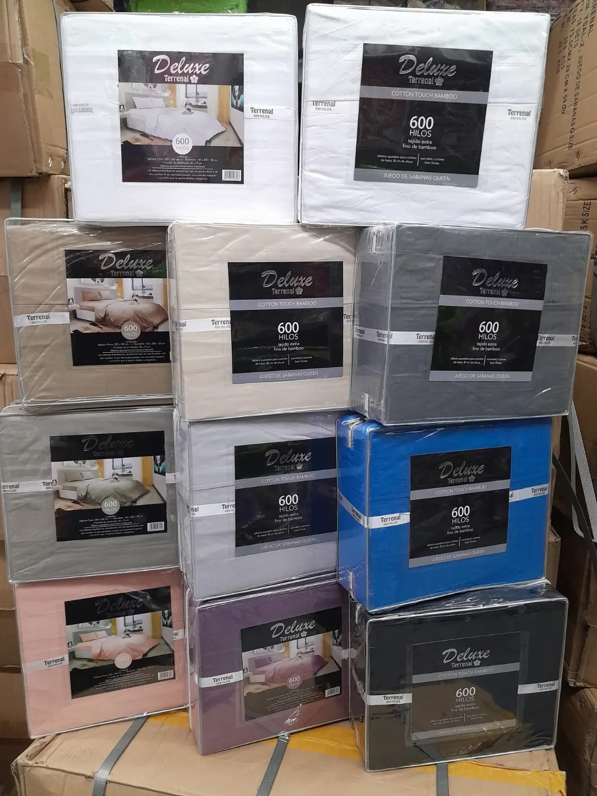 Juego De Sabanas Deluxe Terrenal King Size V/Colores