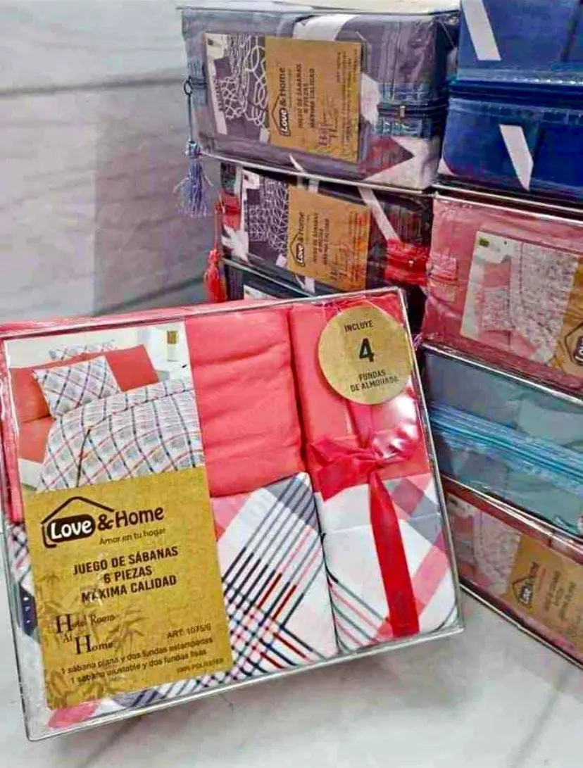 Juego De Sabanas Love & Home 2 1/2 Plazas V/Diseños (6 Piezas)