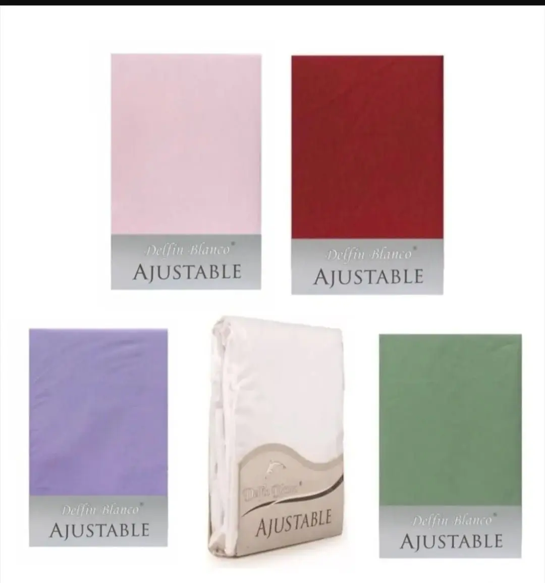 Sabanas Ajustables Percal Delfin Blanco Queen Size V/Colores