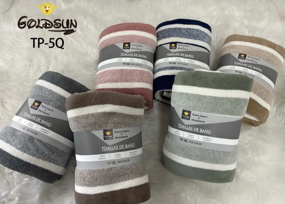 Toallas De Baño Goldsun Premium Secado Rapido V/Diseños