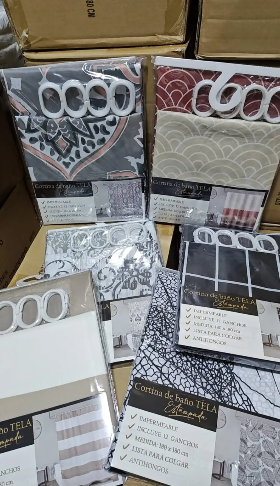 Cortina De Baño Tela/Teflon Estampada V/Diseños