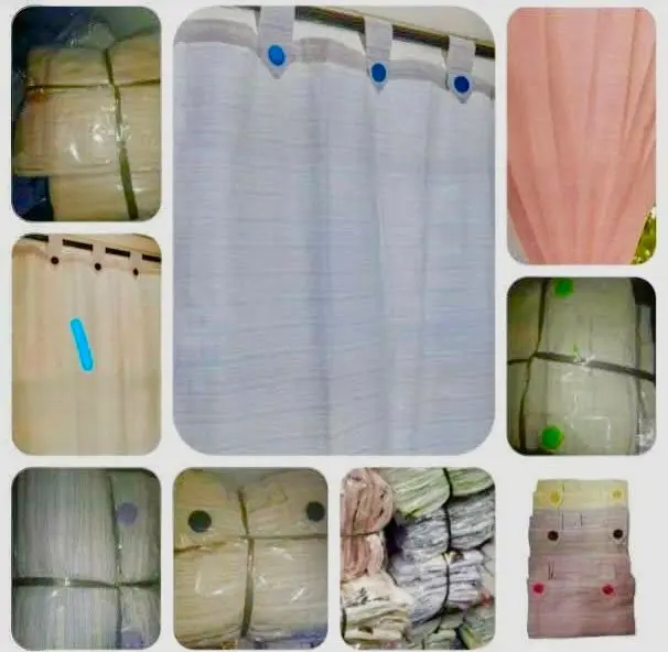 Cortinas Largas Hawaii Con Boton V/Colores (200x140cm)