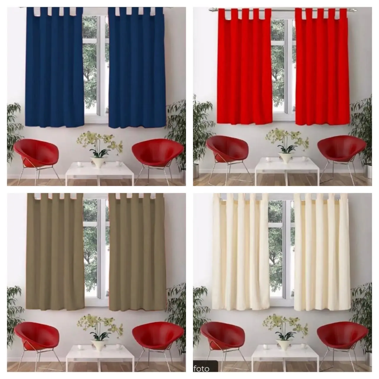 Cortinas Tropical Mecanica Cortas V/Colores